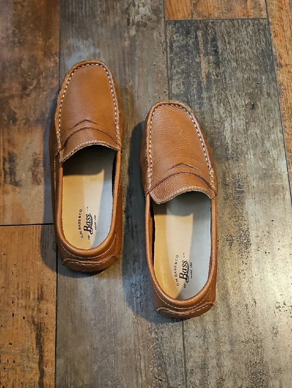 G.H. Bass & Co. Brown Leather Penny Loafers
